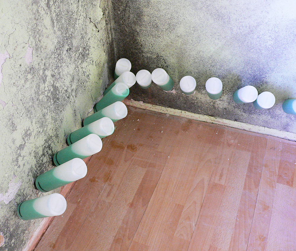 Sanierung einer feuchten Wand mit dem Veinal-System.